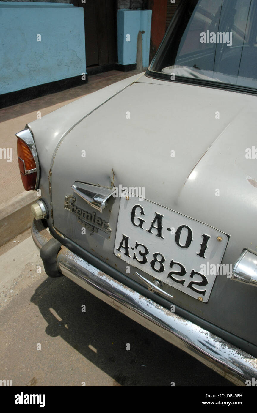 Panjim Goa, India, old car Stock Photo Alamy