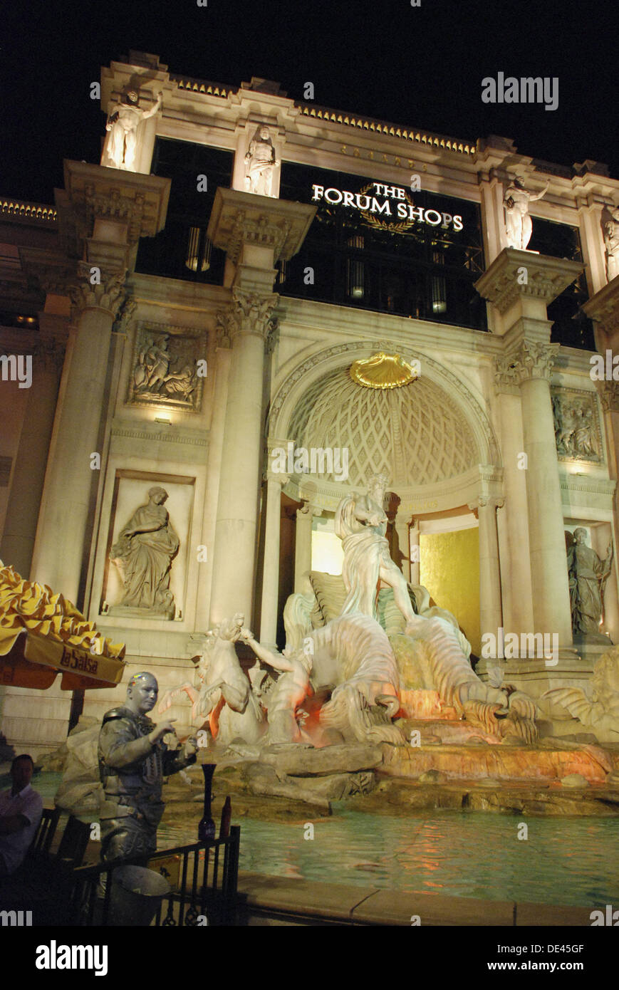 Las Vegas Nevada, the Forum Shops mall and an imitation of the Trevi