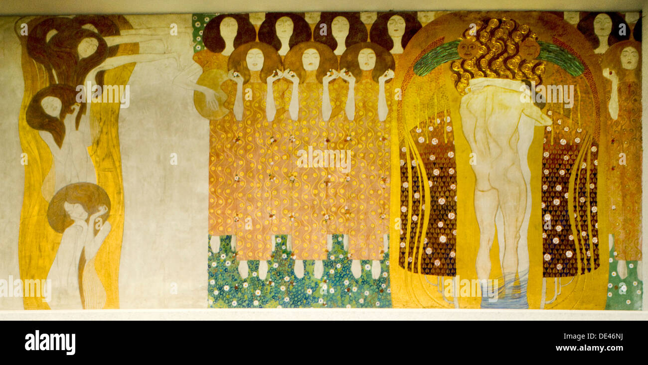 Österreich, Wien 4, Secession, Gustav Klimts Beethovenfries Stock Photo -  Alamy