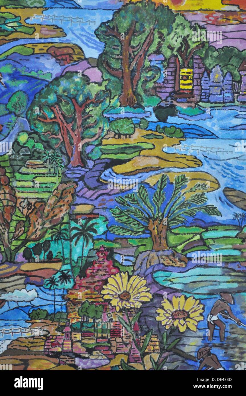 Ubud (Bali, Indonesia) painting at the Neka Art Museum Stock Photo Alamy