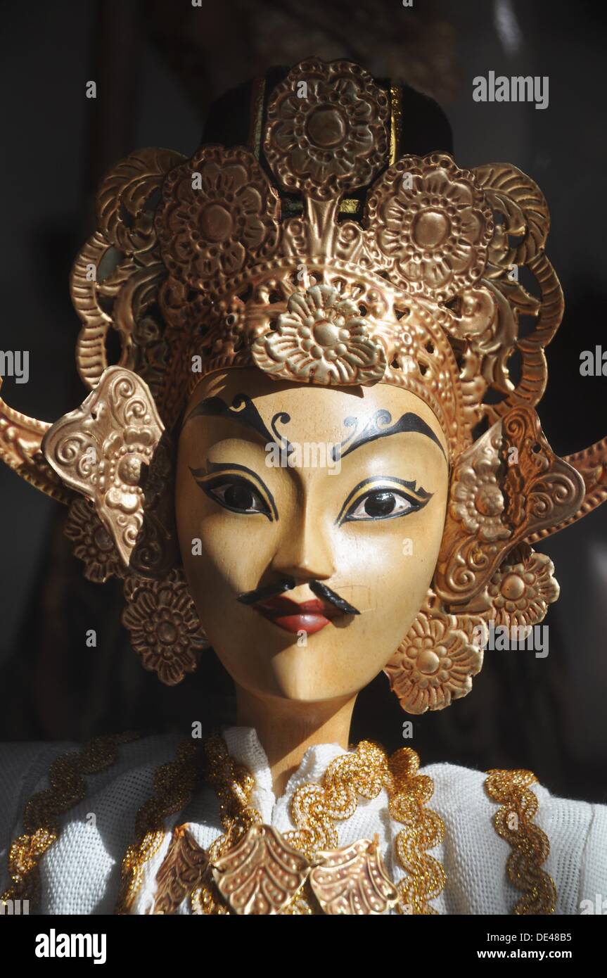 Ubud (Bali, Indonesia) a traditional Balinese puppet, sold in a shop