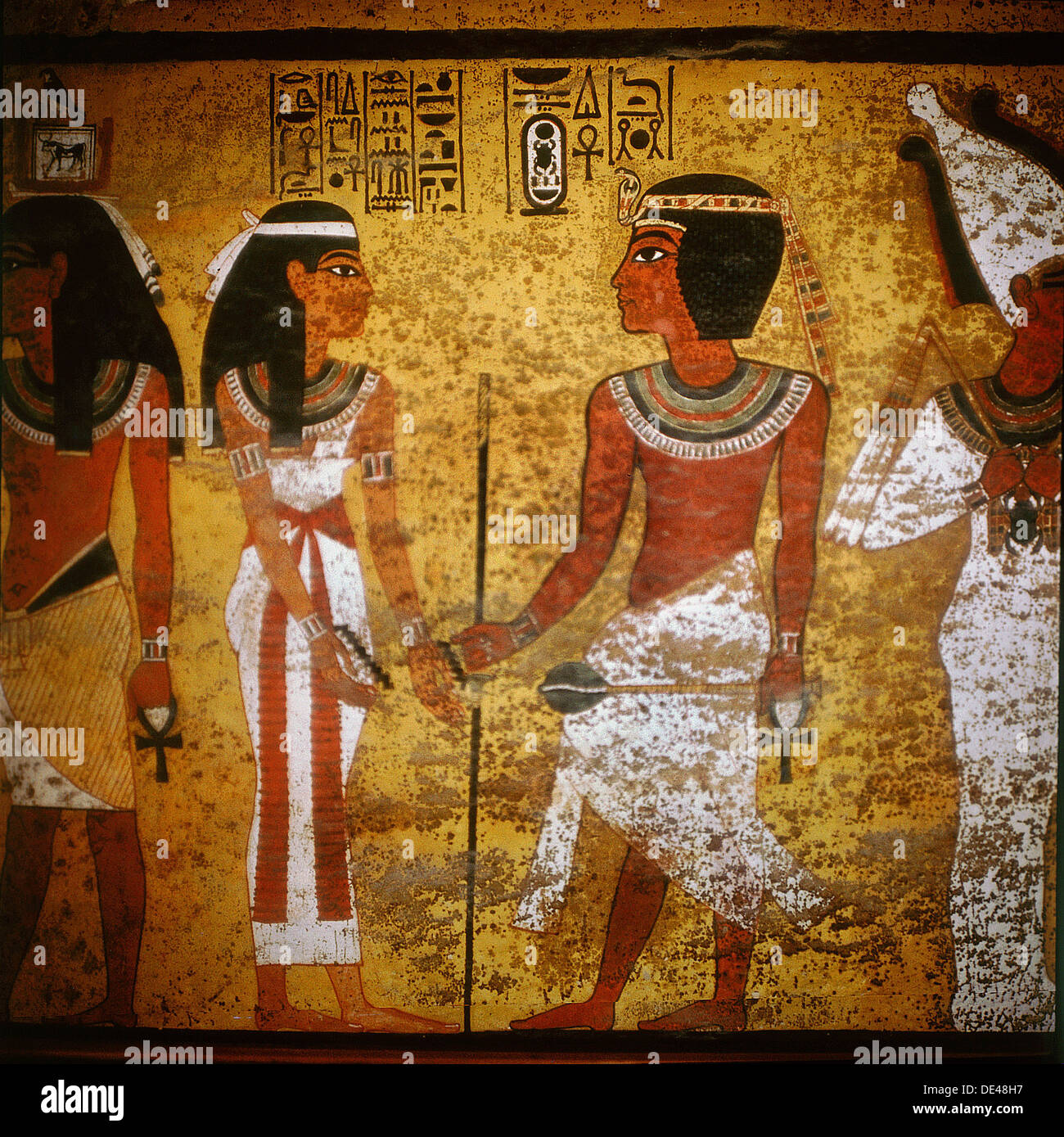 Краски древнего египта. Египетские фрески Нефертити. Древний Египет фрески фараон. Тутанхамон с женой фреска. Рисунок древнего Египта Тутанхамон.