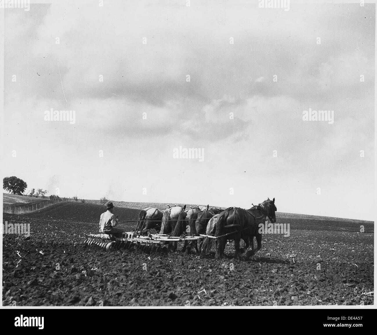 Plowed land field in Black and White Stock Photos & Images - Alamy
