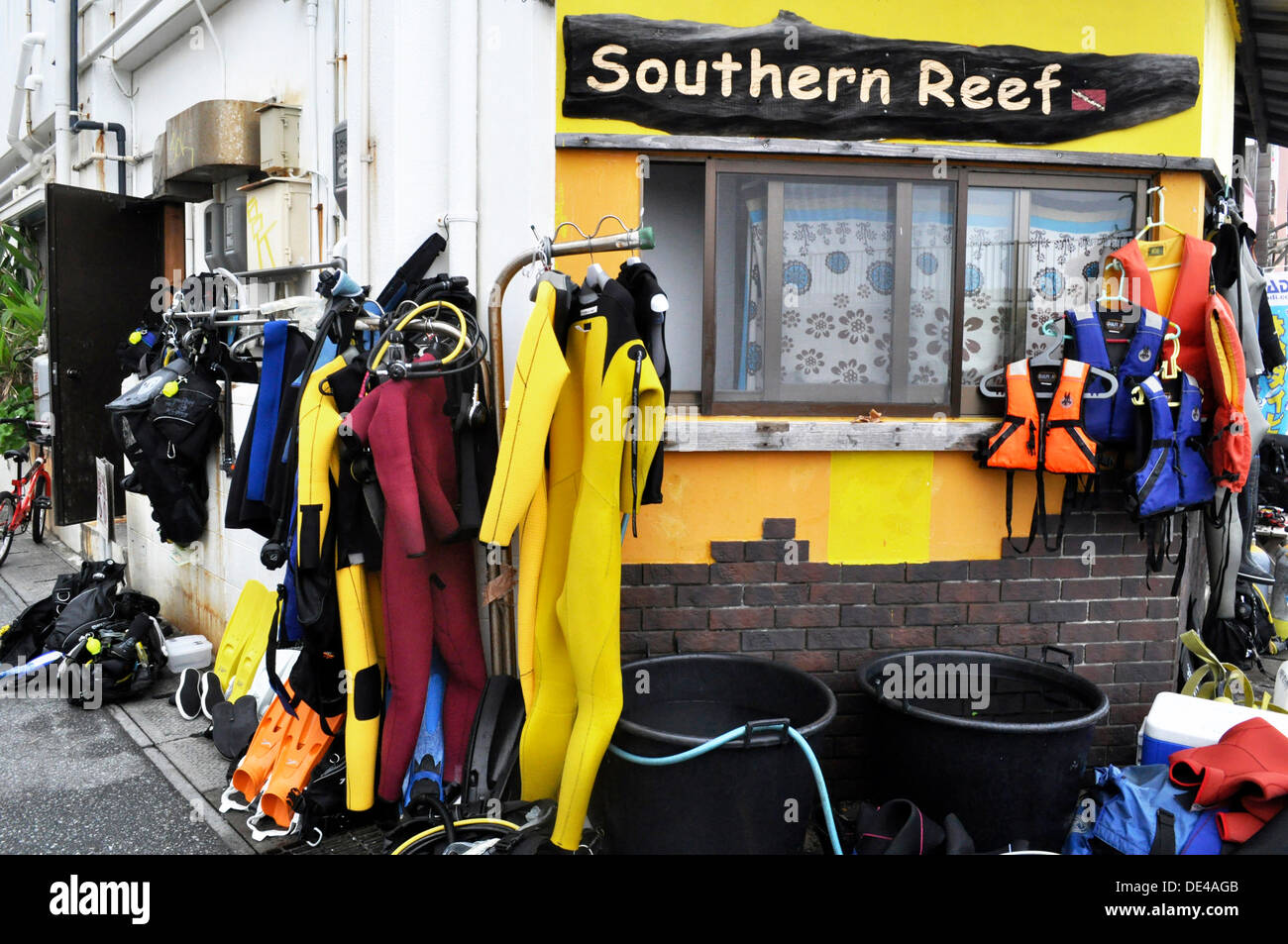 Chatan (Japan) scuba shop, near Kadena U.S. Air Base Stock Photo Alamy