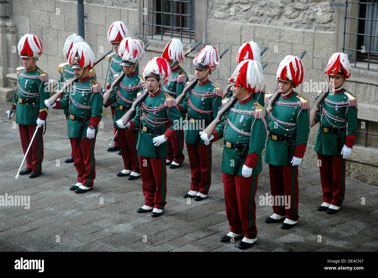San Marino Republic, soldiers in high uniform during the 1st October