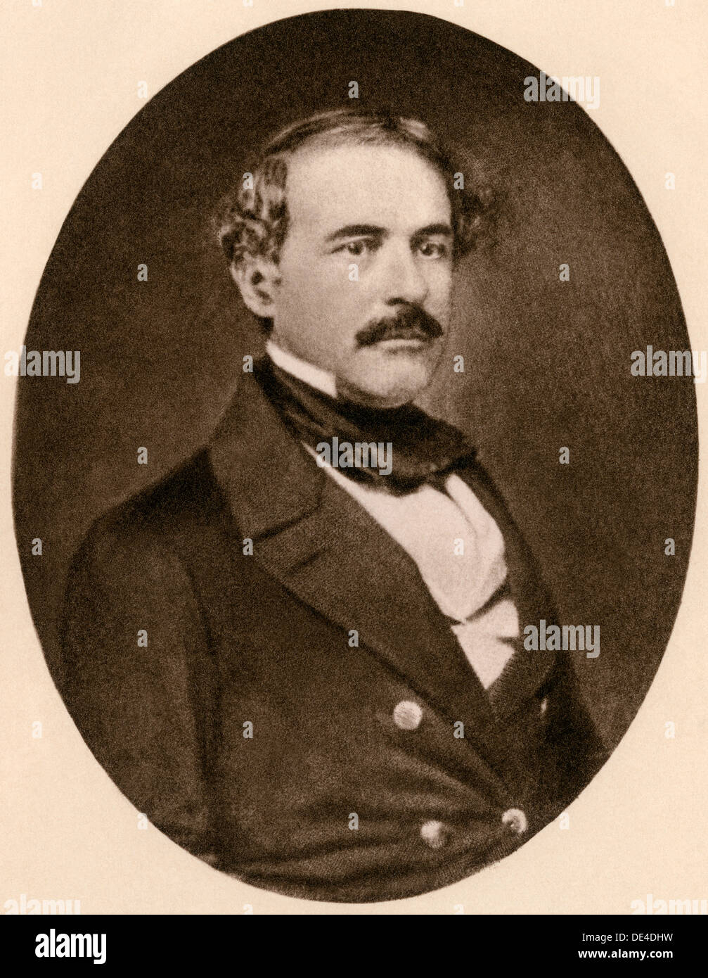 Robert E. Lee in 1850 or 1851, a Lieutenant Colonel of Engineers.  Photograph Stock Photo - Alamy