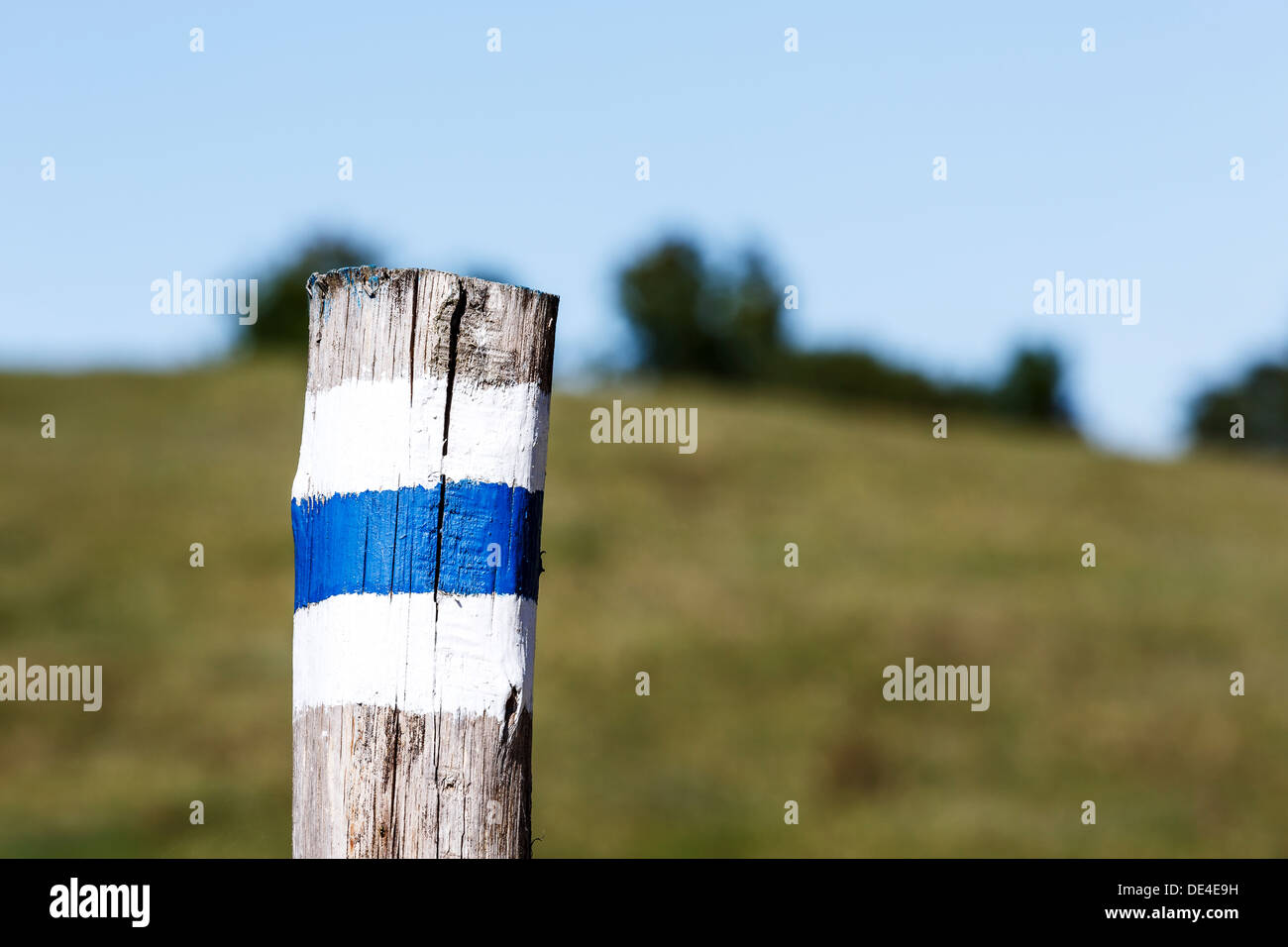 Marked hiking trail Stock Photo