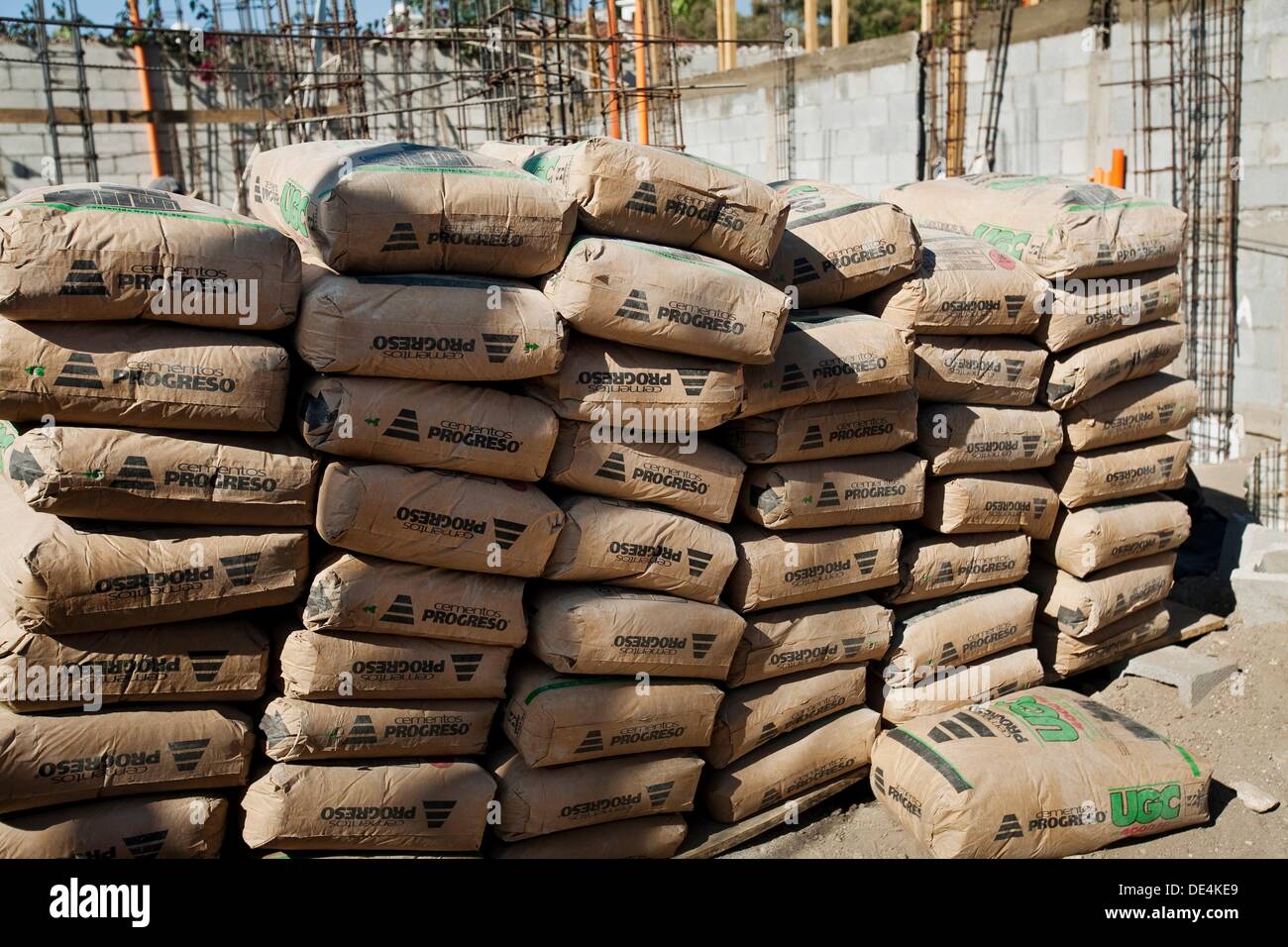 Construction site, cement bags Stock Photo: 60339393 - Alamy