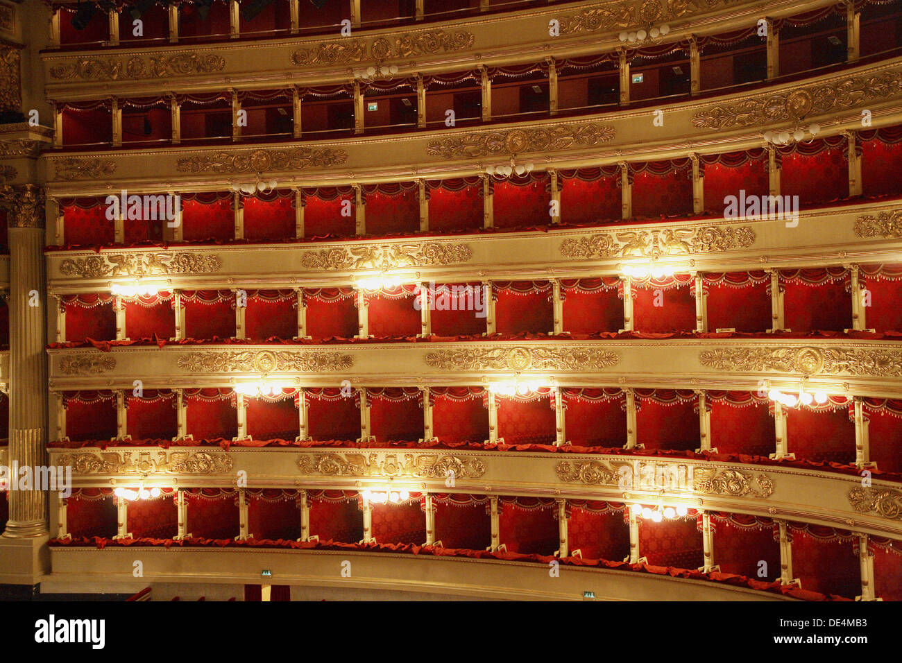 Seating at the world famous Teatro alla Scala, known as La Scala. 2006.  Milan. Lombardy. Italy Stock Photo - Alamy