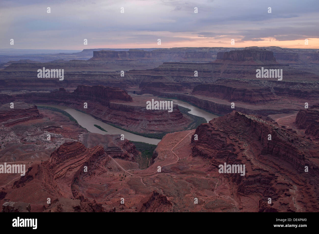 Sunset at Deadhorse Point State Park, Utah Stock Photo