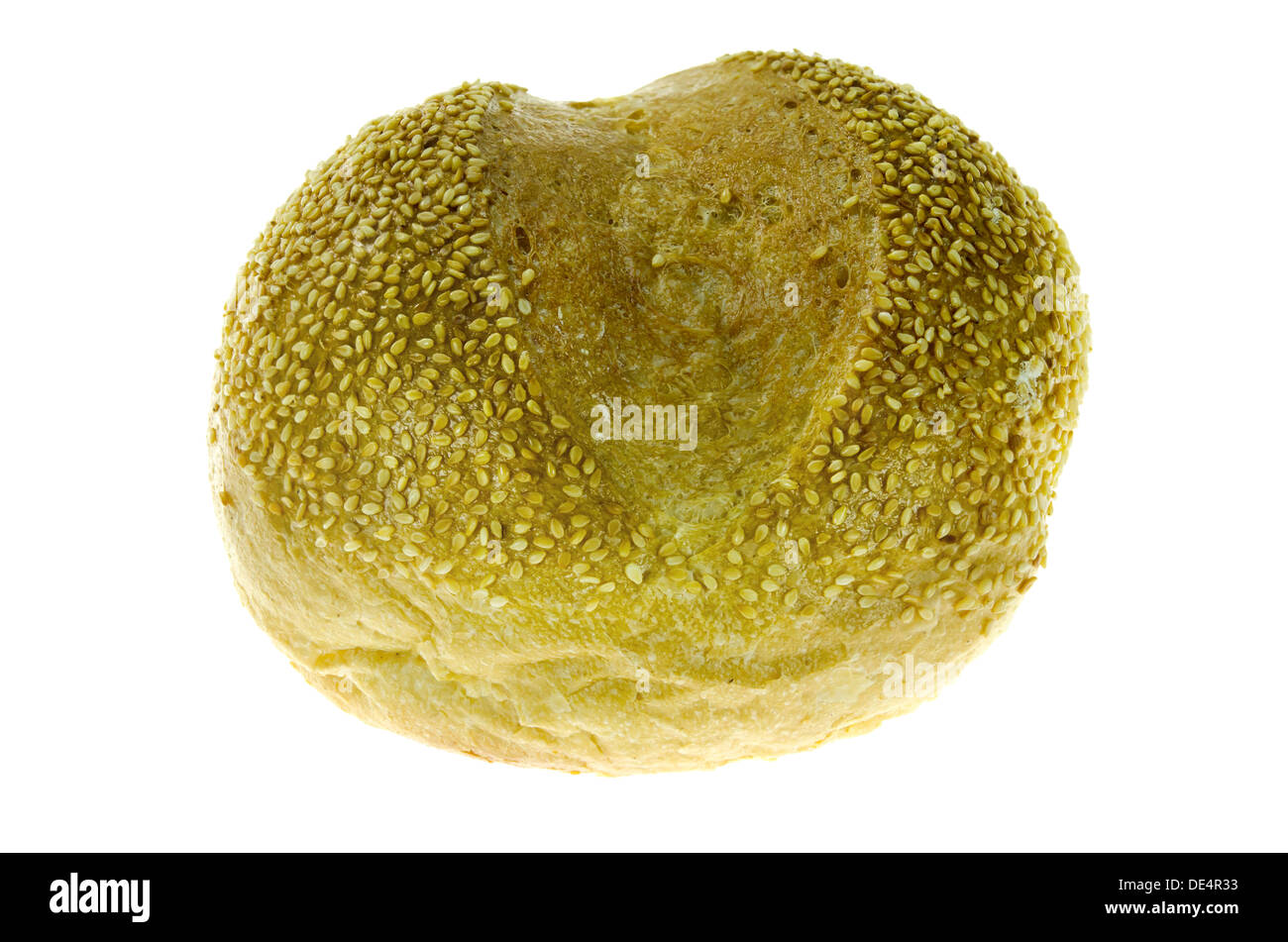 fresh rolls bread with sesame seeds on white background Stock Photo