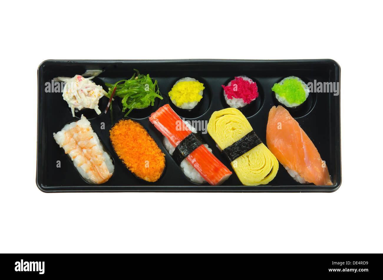Japanese seafood sushi set , mix sushi rolls Stock Photo
