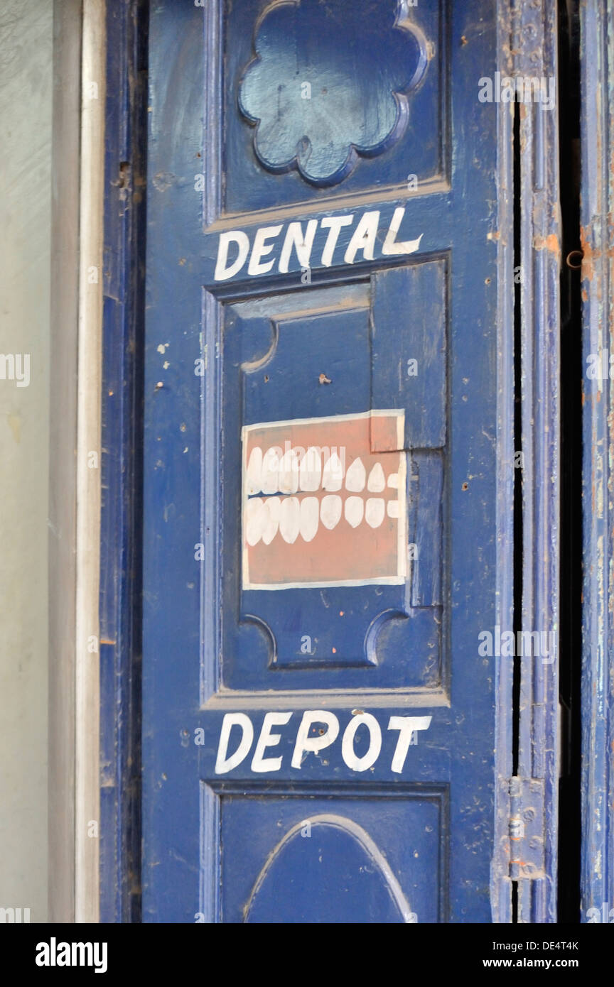 Dental Depot door, Old Delhi, India Stock Photo Alamy