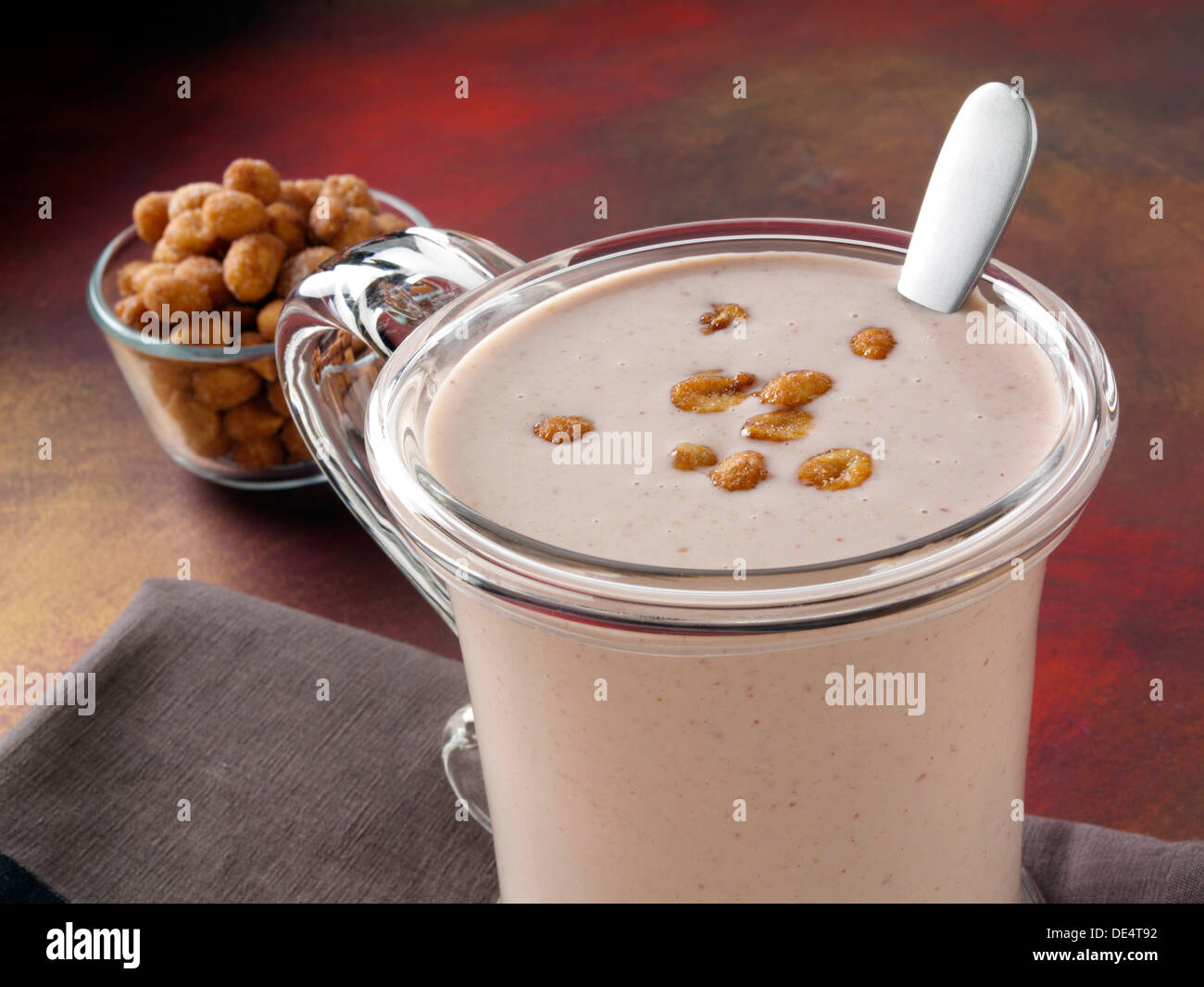 Elvis banana and peanut butter smoothie Stock Photo Alamy