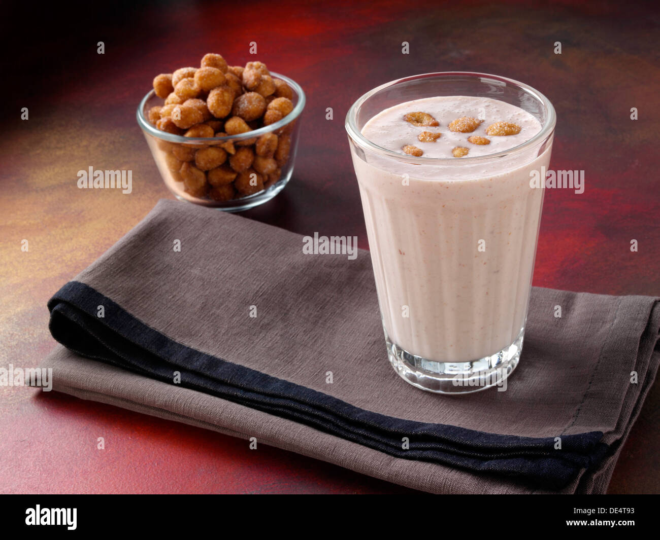 Individual elvis peanut butter banana smoothie hires stock photography