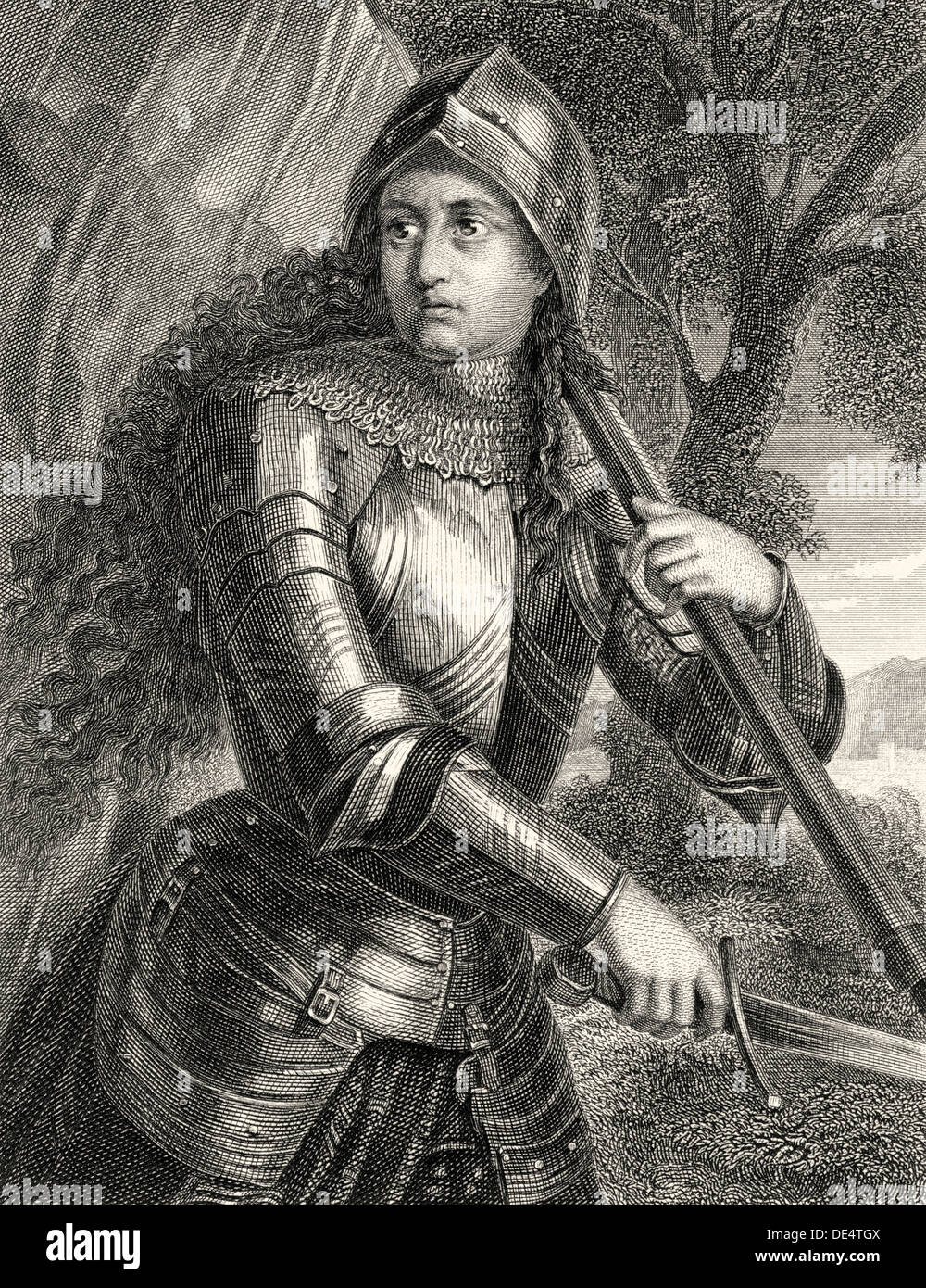 Jeanne d’Arc Wandbild bunt Johanna von Orleans 