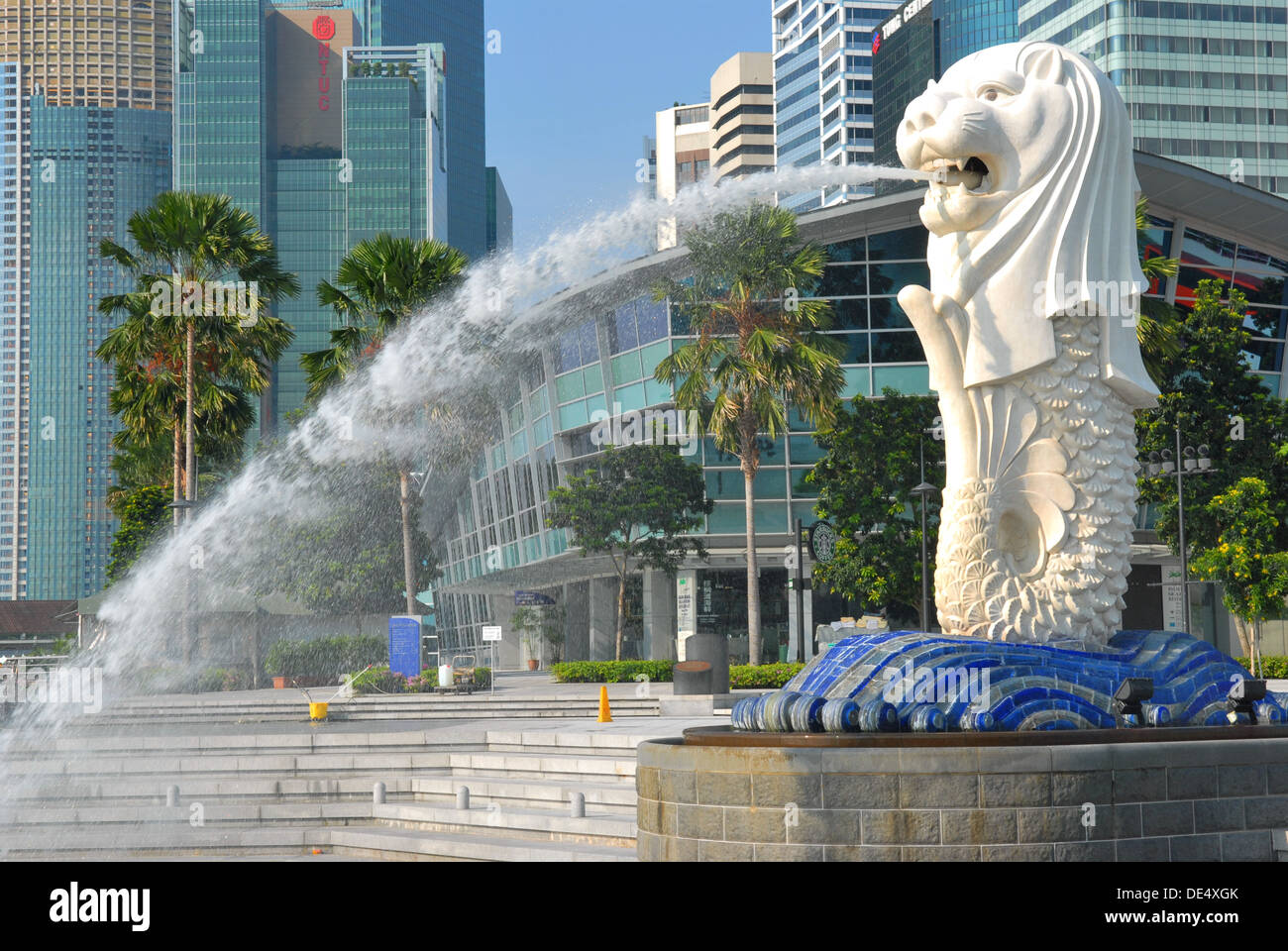 Famous landmarks of Singapore - The Merlion Stock Photo