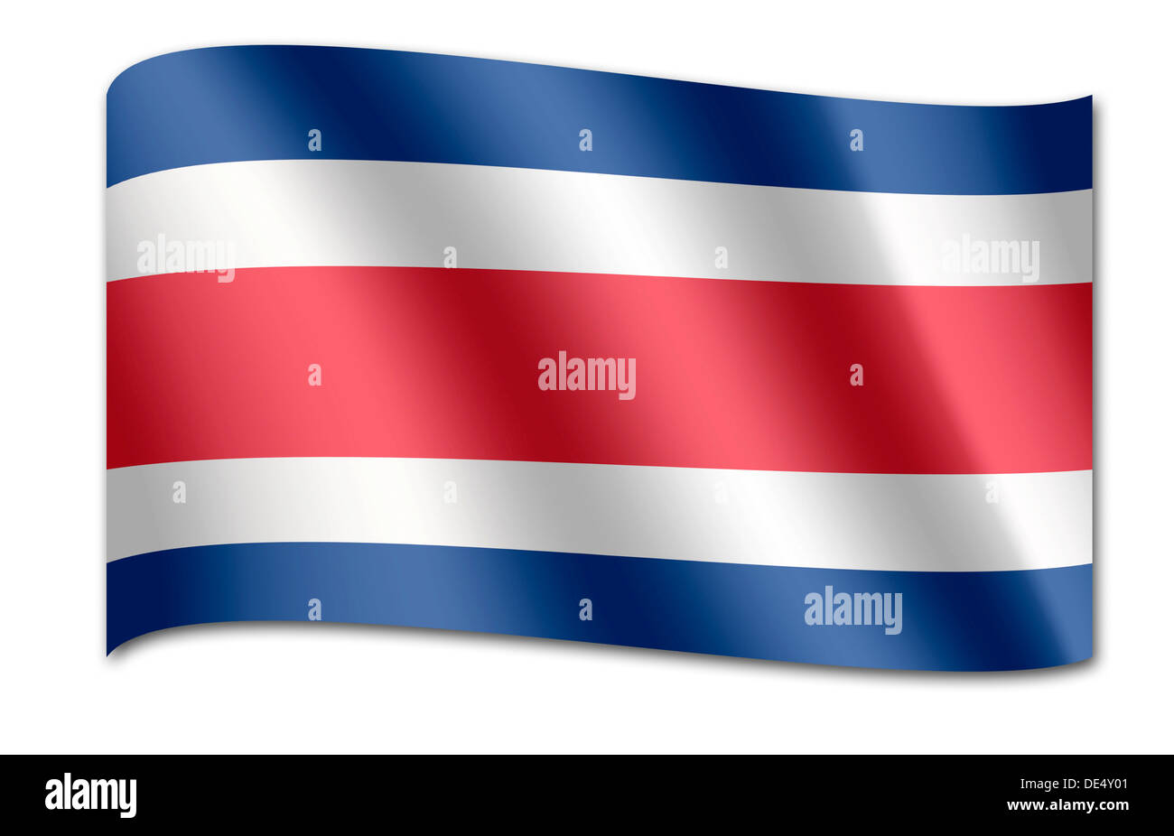 Flag of Costa Rica Stock Photo Alamy