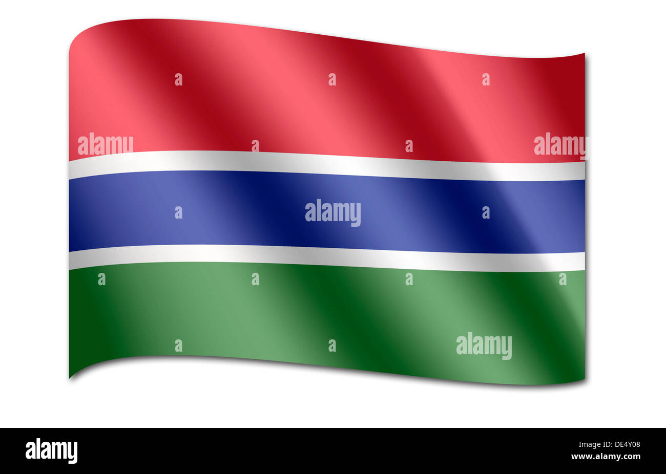 Flag of Gambia Stock Photo - Alamy