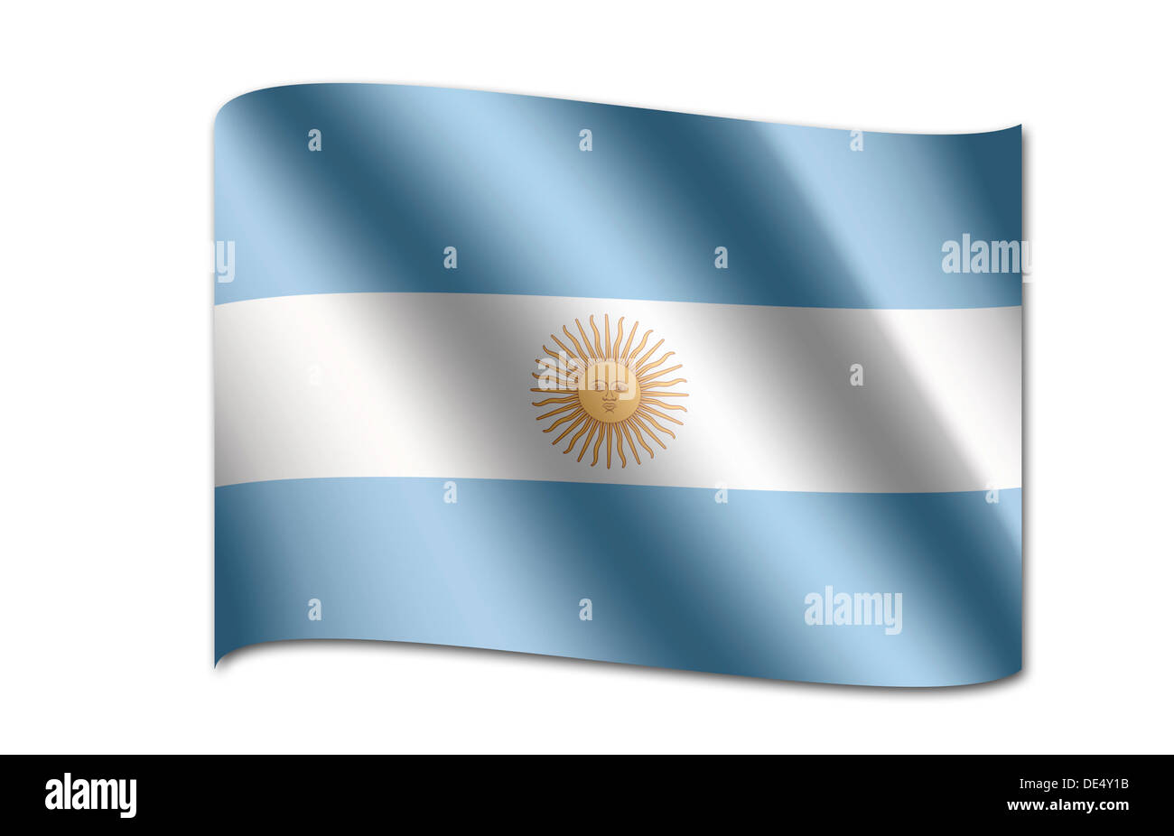 Flag of Argentina Stock Photo