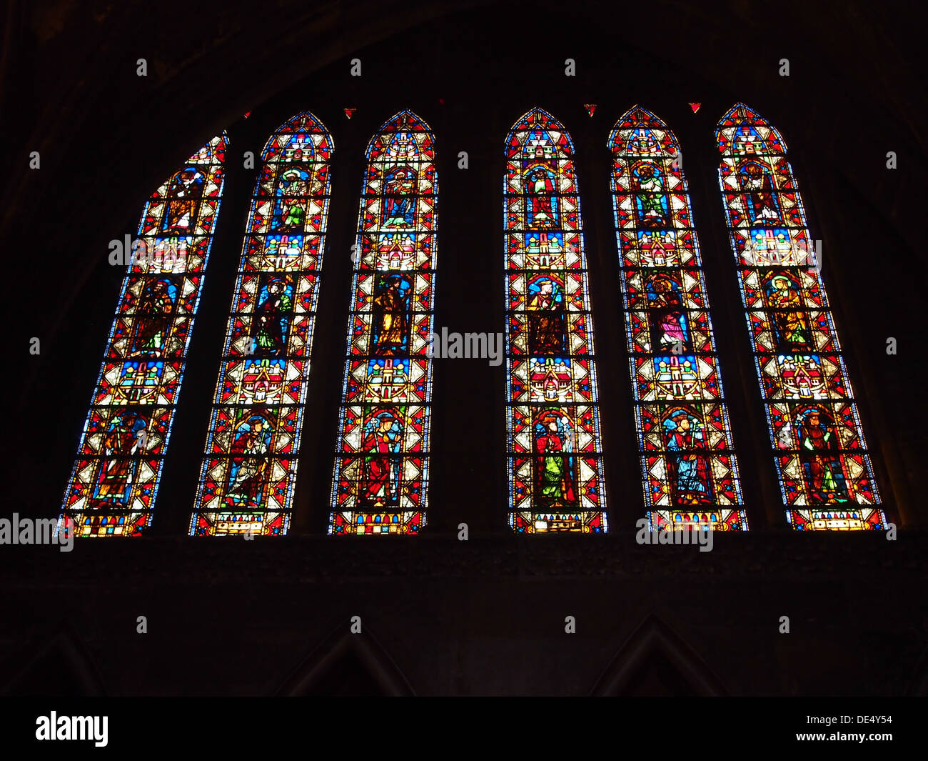 Stained glass windows of the Metz Cathedral Stock Photo Alamy
