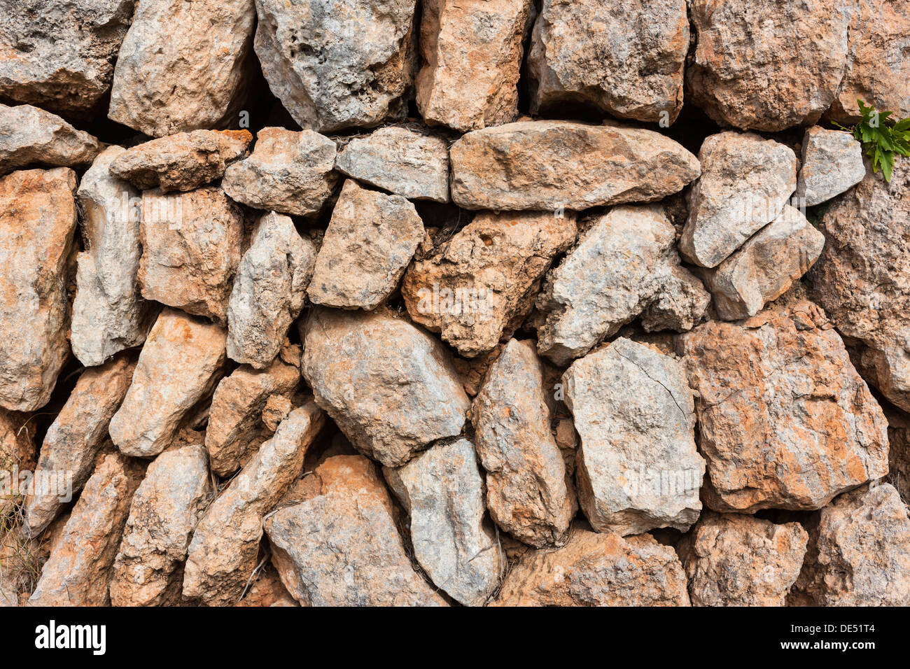 Sandstones for typical Majorcan architecture, Fornalutx, Mallorca, Majorca, Balearic Islands, Spain, Europe Stock Photo