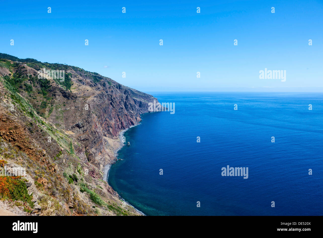 Cliff coast near Ponta do Pargo, Ponta do Pargo, Fajã da Ovelha, Calheta, Madeira, Portugal