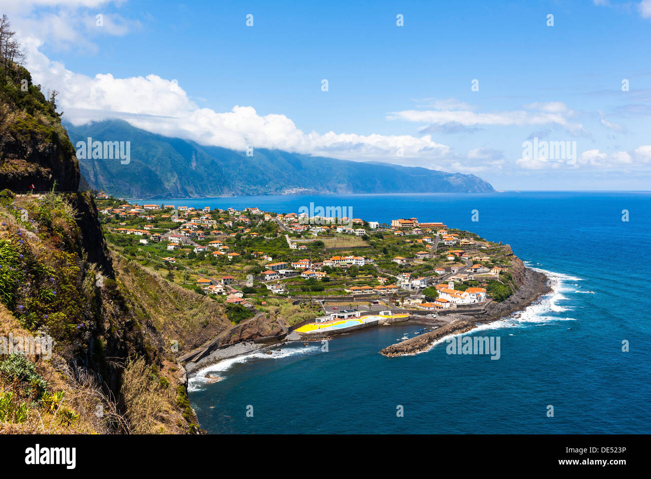 Cliffs of Ponta Delgada, Vicente, Boaventura, Madeira, Portugal Stock Photo