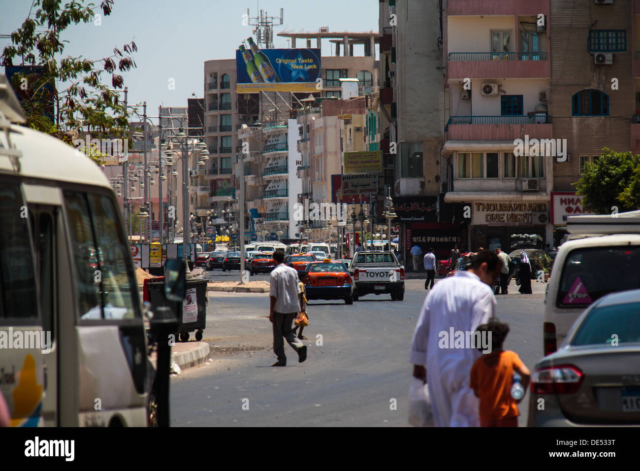 Hurghada street Stock Photo