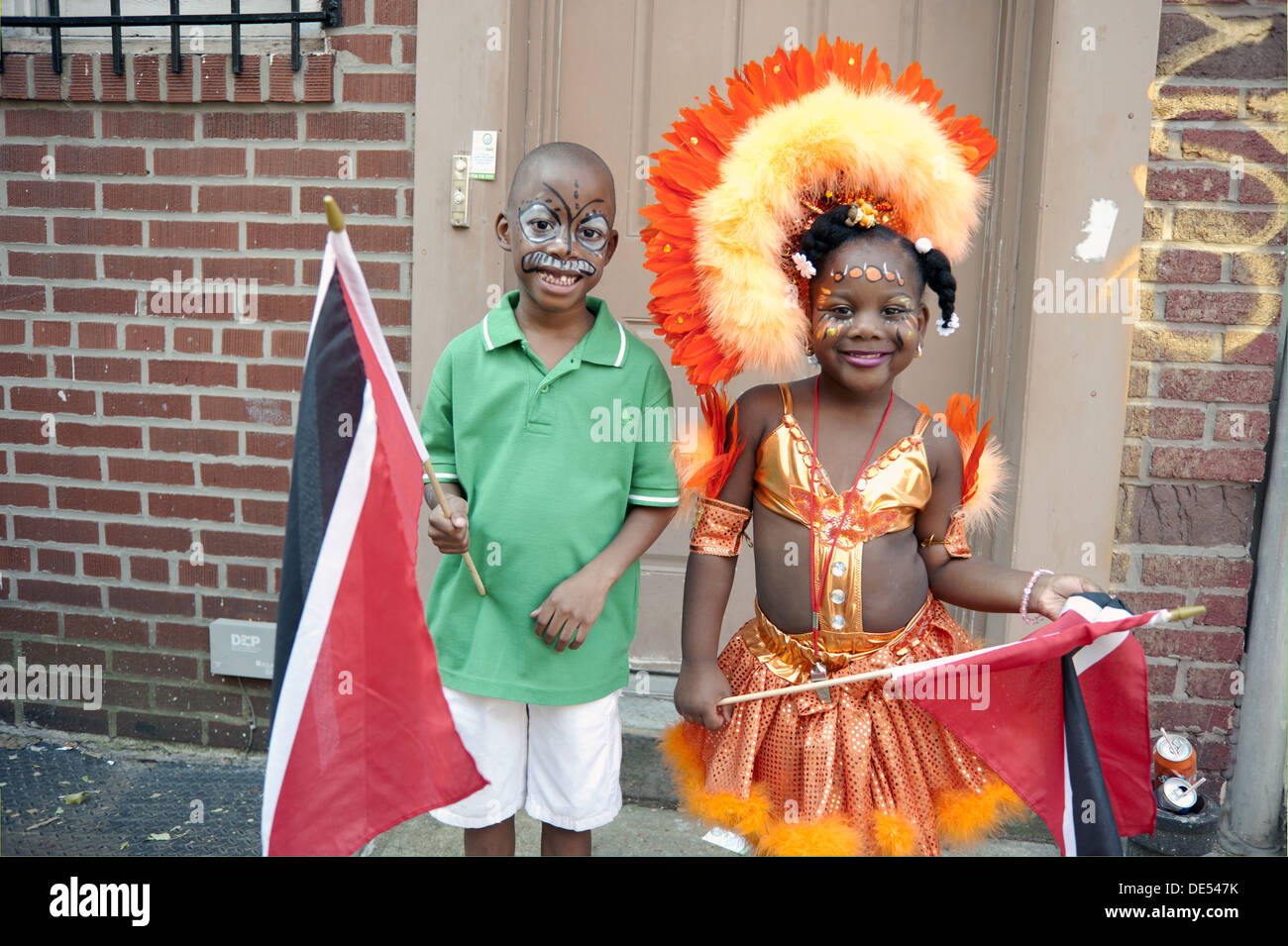 West Indian Caribbean Kiddies parade in the Crown Heights section of Brooklyn, NY, 2012. Stock Photo