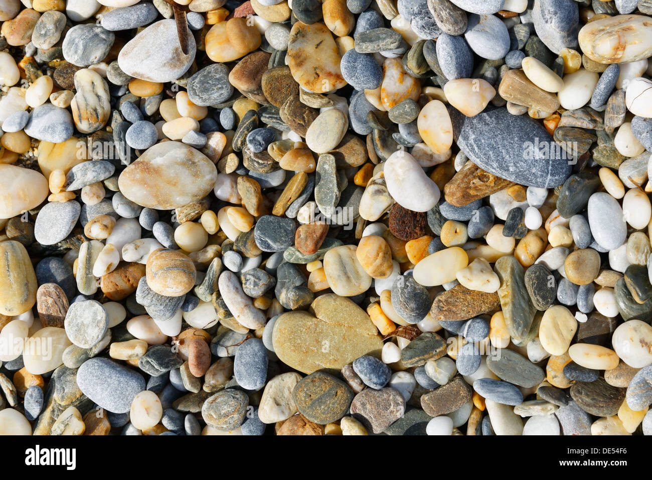 Pebbles on a beach, Dilek National Park, Kuşadası, Aydin province, Aegean region, Turkey Stock Photo
