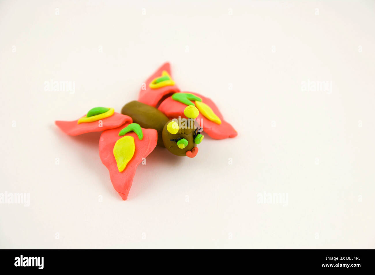 Plasticine figurines, butterfly Stock Photo