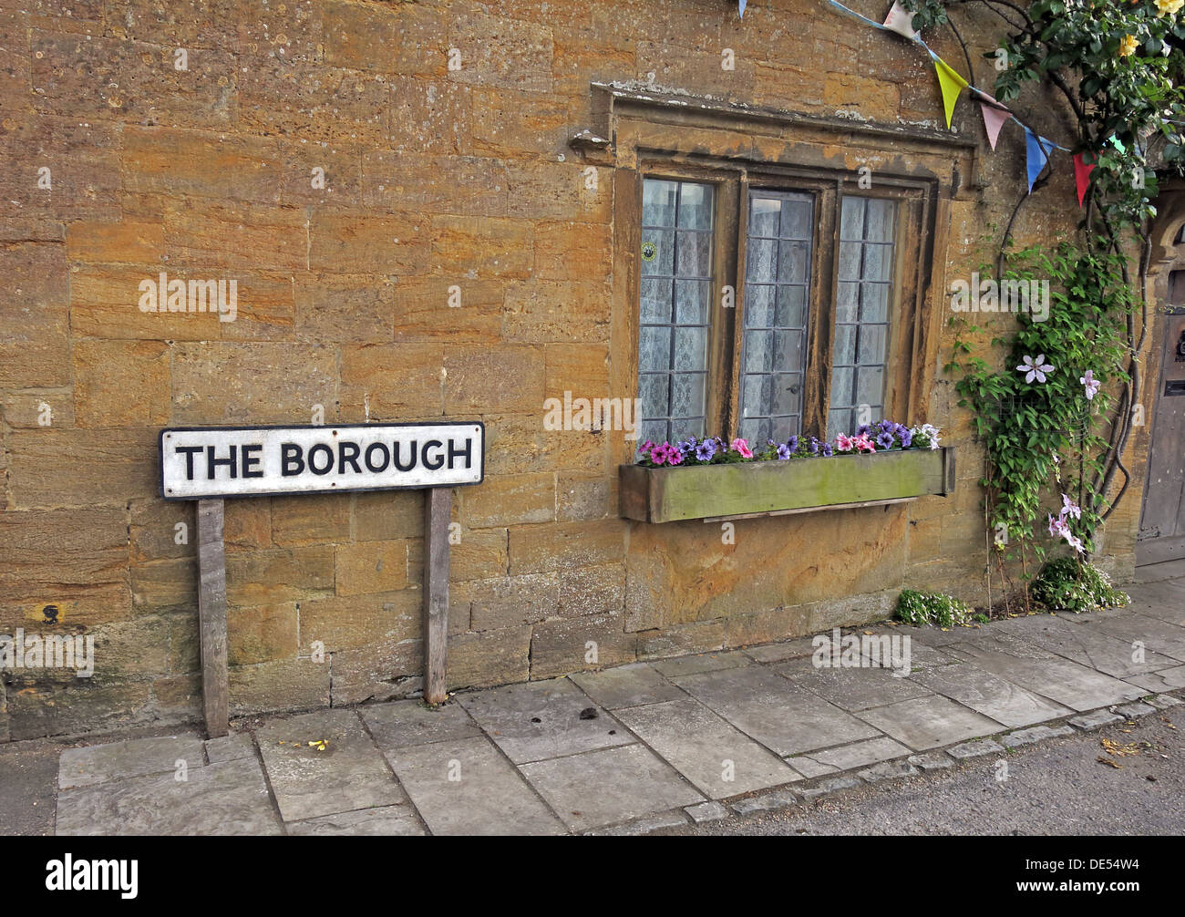 The Borough square, Montecute village, near Yeovil, South Somerset, England, UK, TA15 6XB Stock Photo