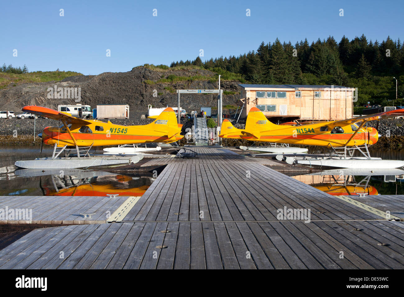 Hydroplane in the City of Kodiak, Kodiak island, Alaska, U.S.A, Stock Photo