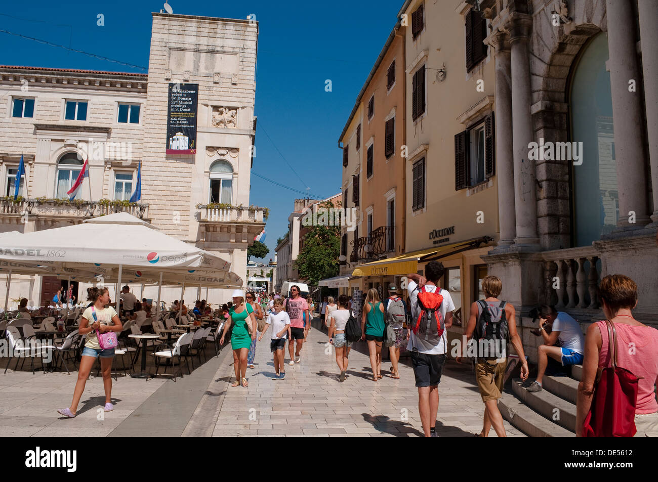 People's Square, Zadar, Croatia Stock Photo