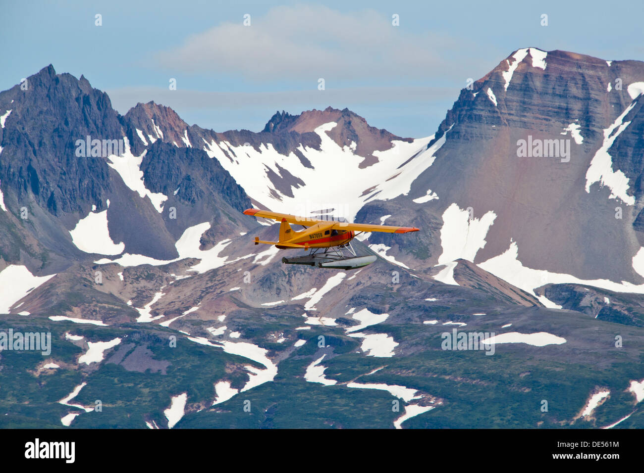 Hydroplane at Katmai National Park, Alaska, U.S.A. Stock Photo