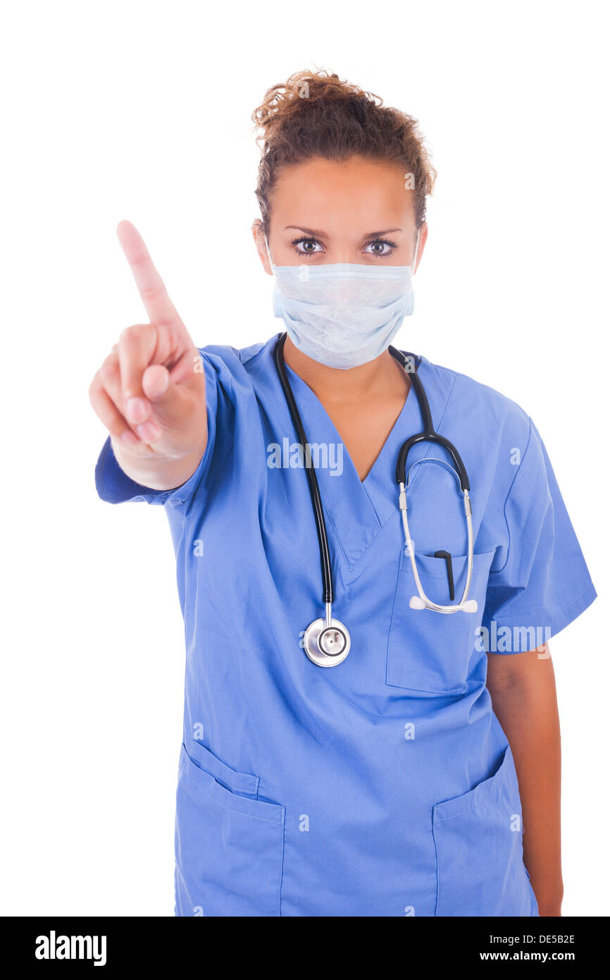 African young doctor with mask isolated Stock Photo - Alamy