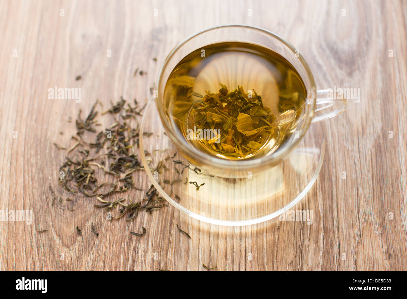 Tea cup organic leaf hi-res stock photography and images - Alamy