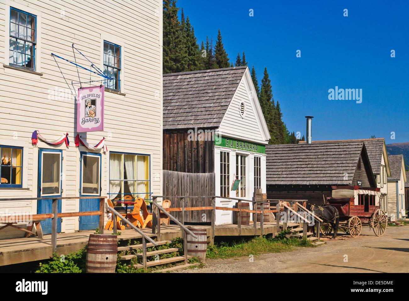 Buildings on main street in the historic village of Barkerville