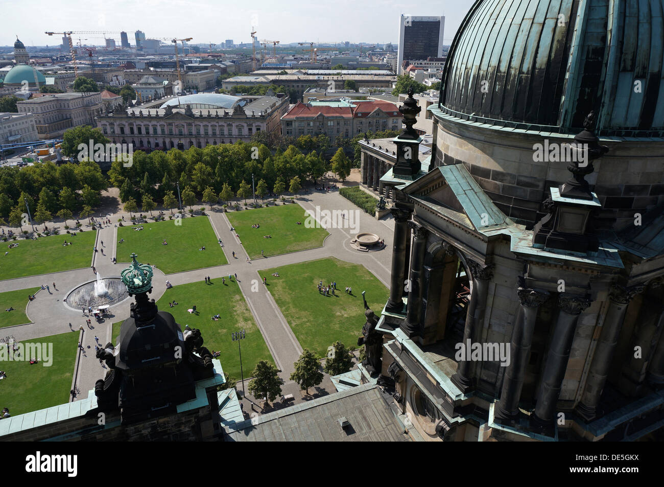 Germany: West view from the roof of Berlin Cathedral (Berliner Dom) Stock Photo