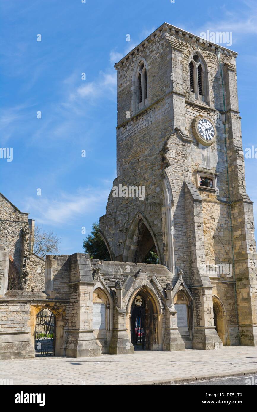 The Tower, Holyrood Church or Holy Rood Church, High Street, Southampton, Hampshire, England, UK. Stock Photo