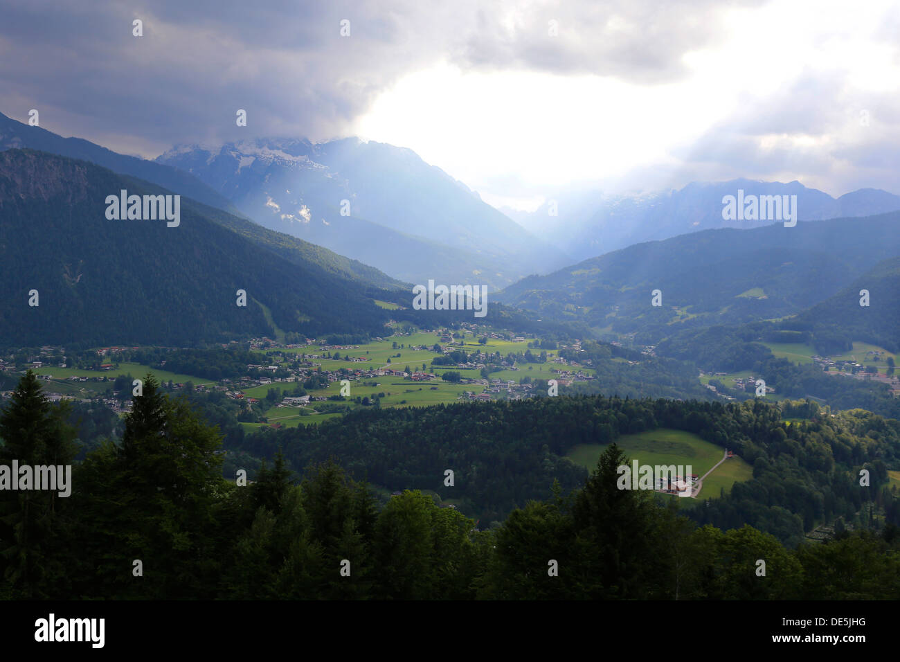 Mountain scenery in the Berchtesgaden Stock Photo