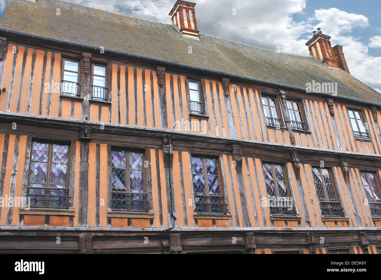French wooden house in the traditional style Stock Photo Alamy