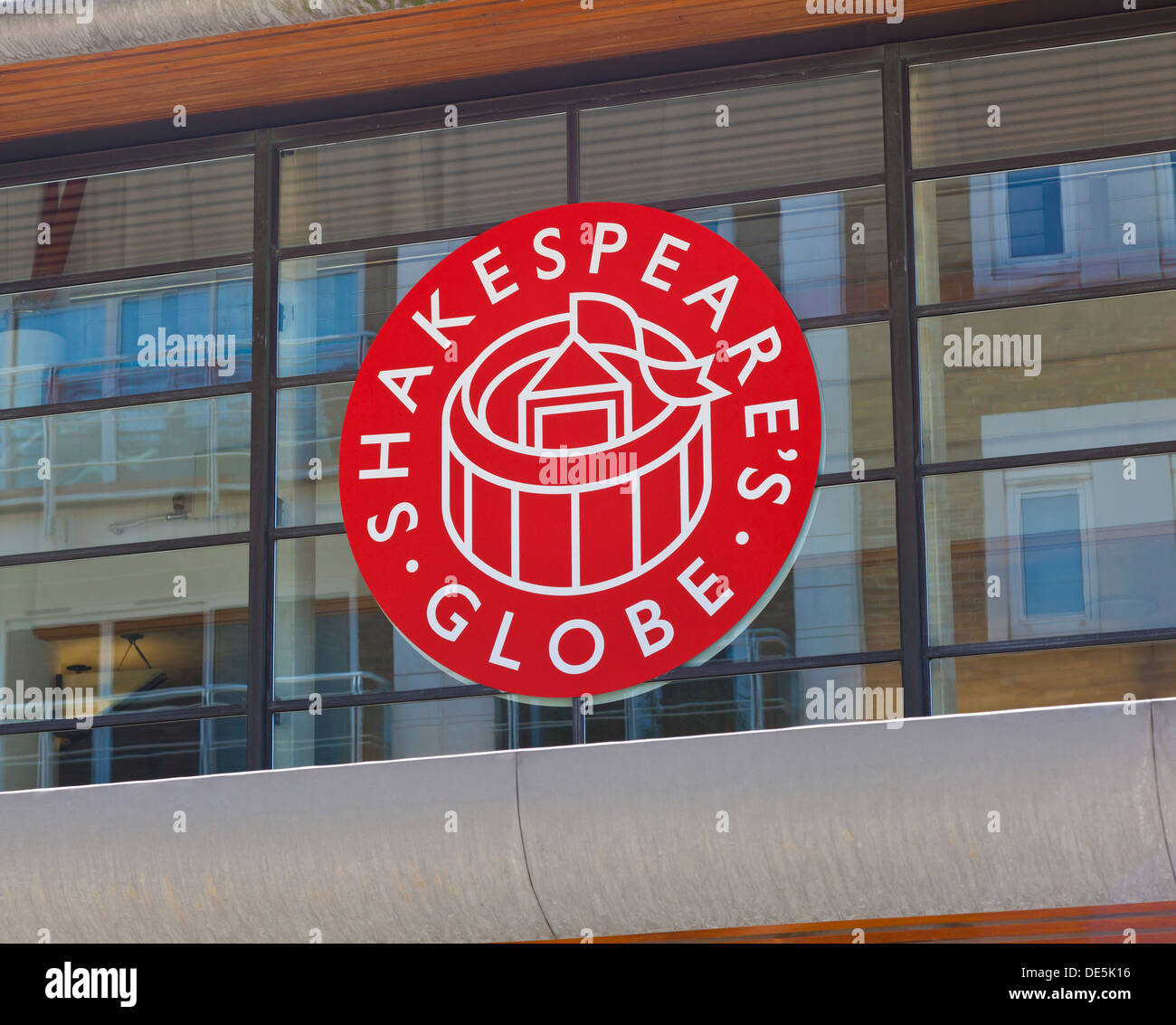 Shakespeare's globe theatre sign Stock Photo