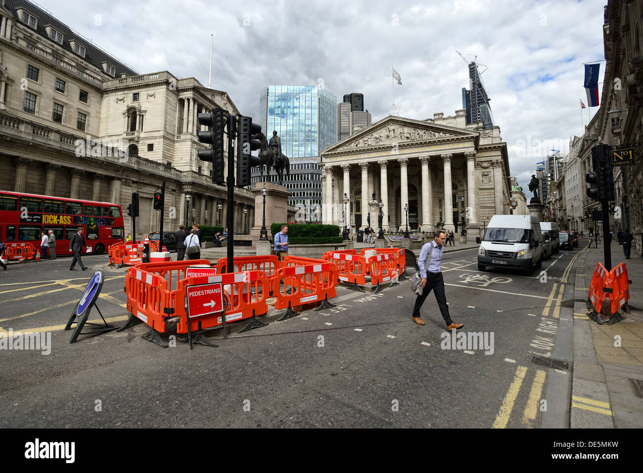 London street on a typical day in the City of London Stock Photo