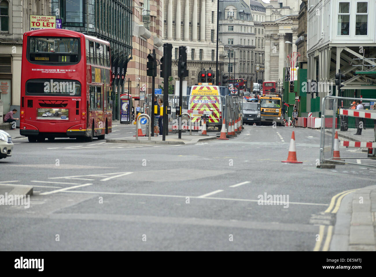 Typical London street on a normal summer day Stock Photo