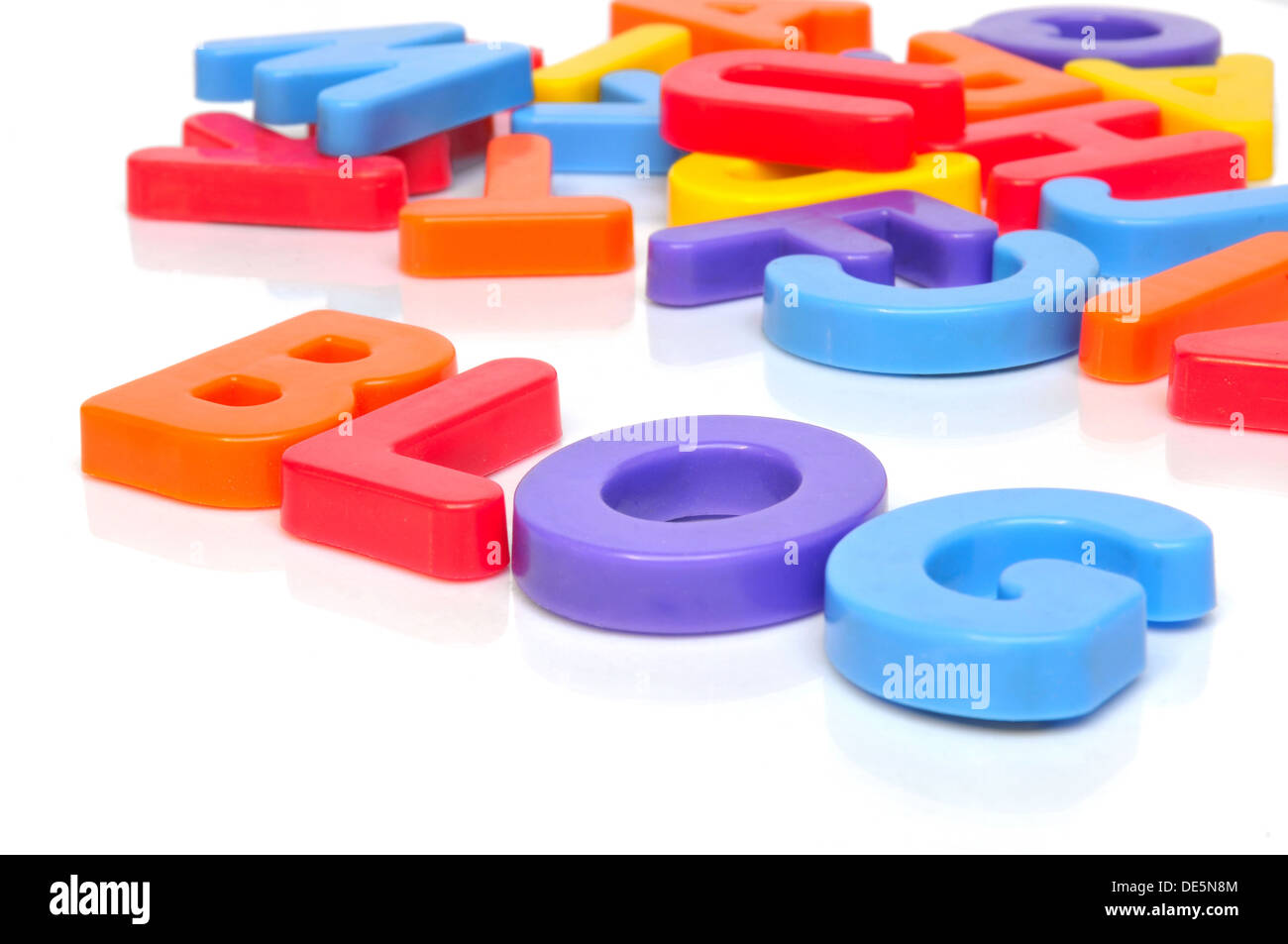 Blog with multicolored letters Stock Photo
