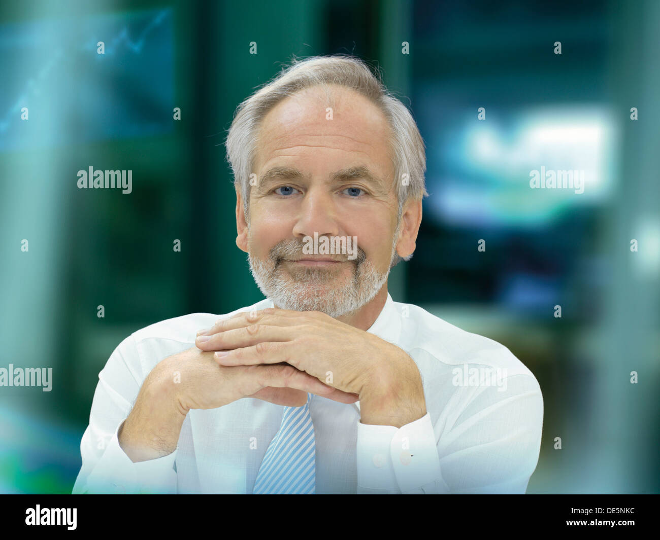 Businessman, senior, optimistic and happy expression Stock Photo