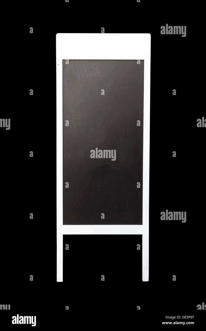 empty chalkboard on black background (with clipping path Stock Photo