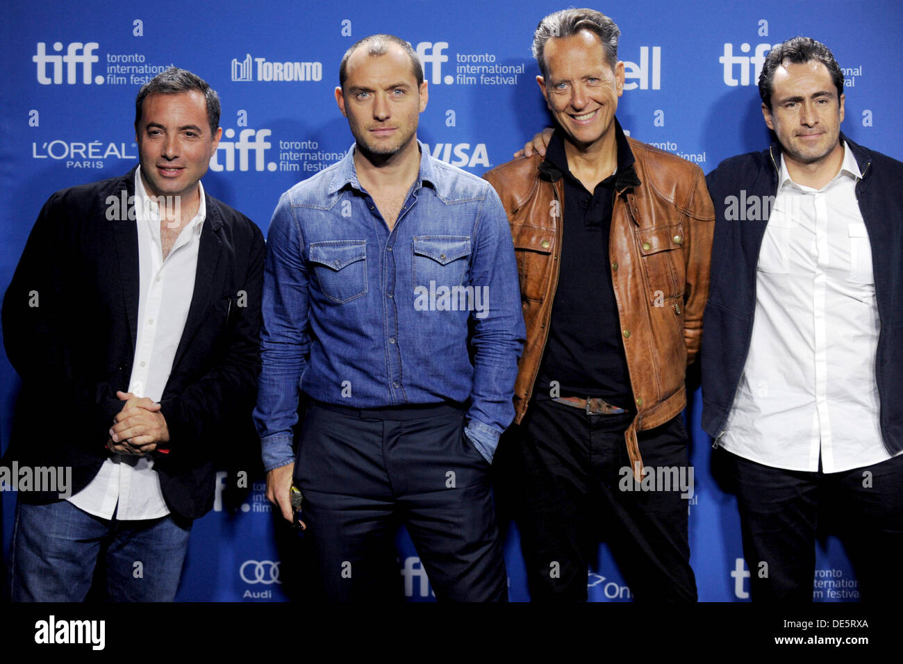 Director Richard Shepard, actor Jude Law, actor Richard E. Grant and ...
